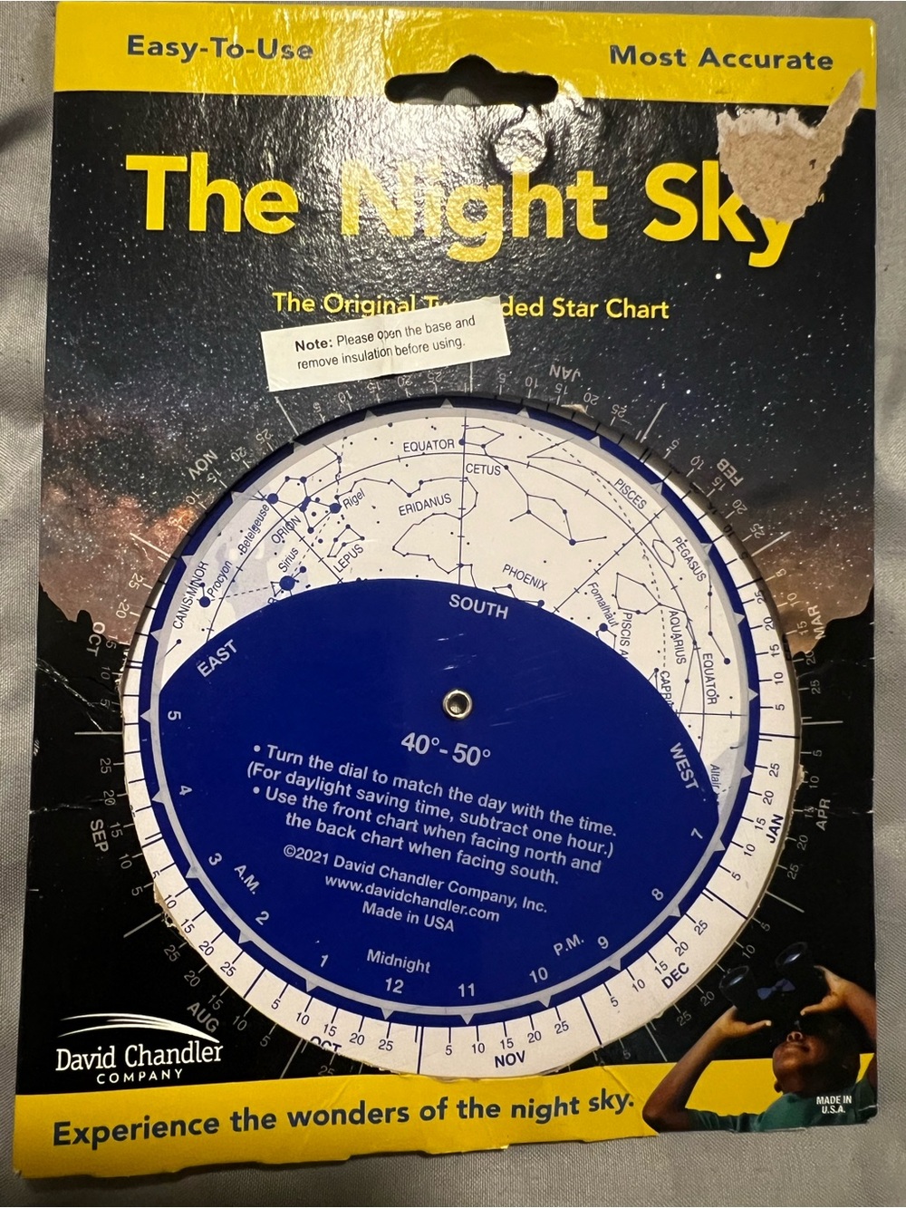 LOT OF 2-Night Sky Star Chart & GLOW IN THE DARK MOON/STARS